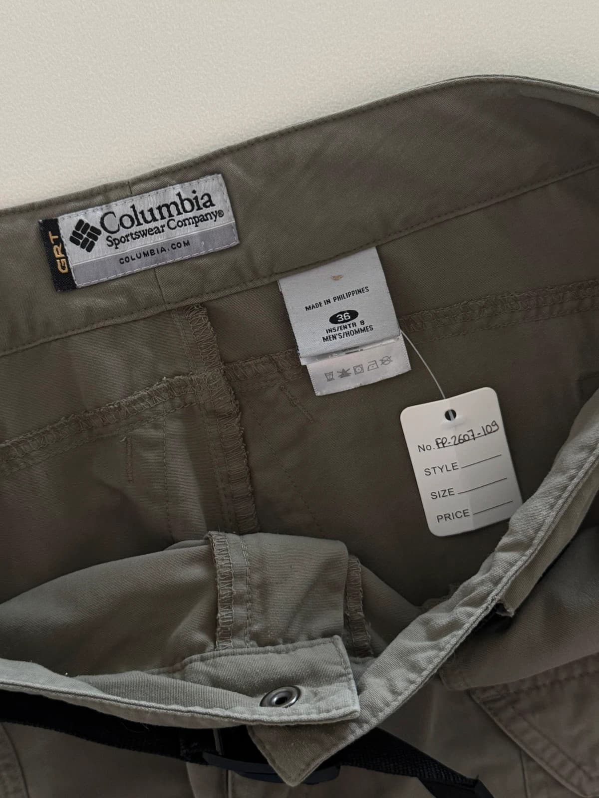 Short cargo randonnée Columbia GRT Omni-Dry kaki ceinture taille W36 - FP2607109 - Photo 3/10