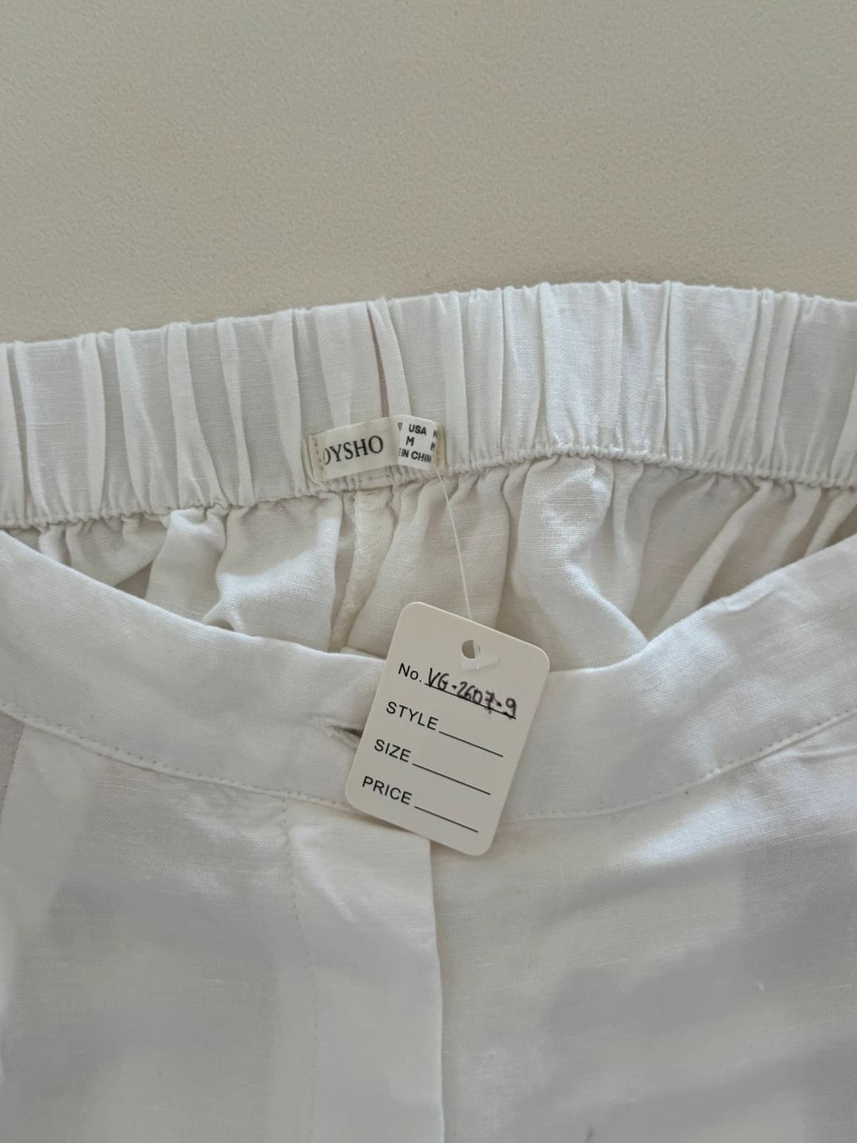 Pantalon fluide Oysho blanc lin taille M - VG26079 - Photo 3/10