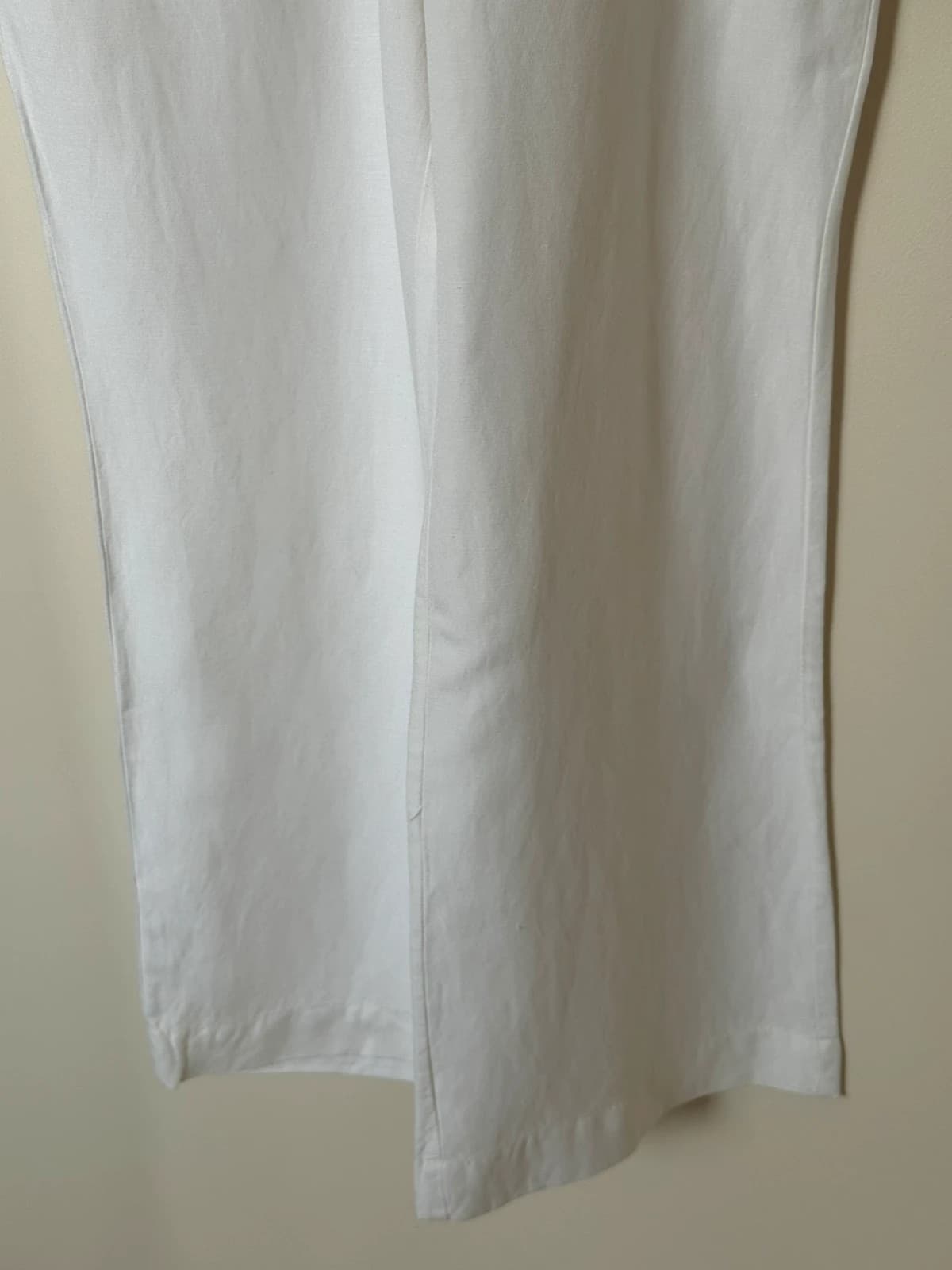 Pantalon fluide Oysho blanc lin taille M - VG26079 - Photo 5/10