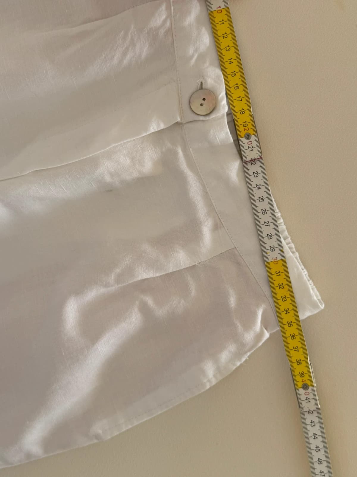 Pantalon fluide Oysho blanc lin taille M - VG26079 - Photo 9/10