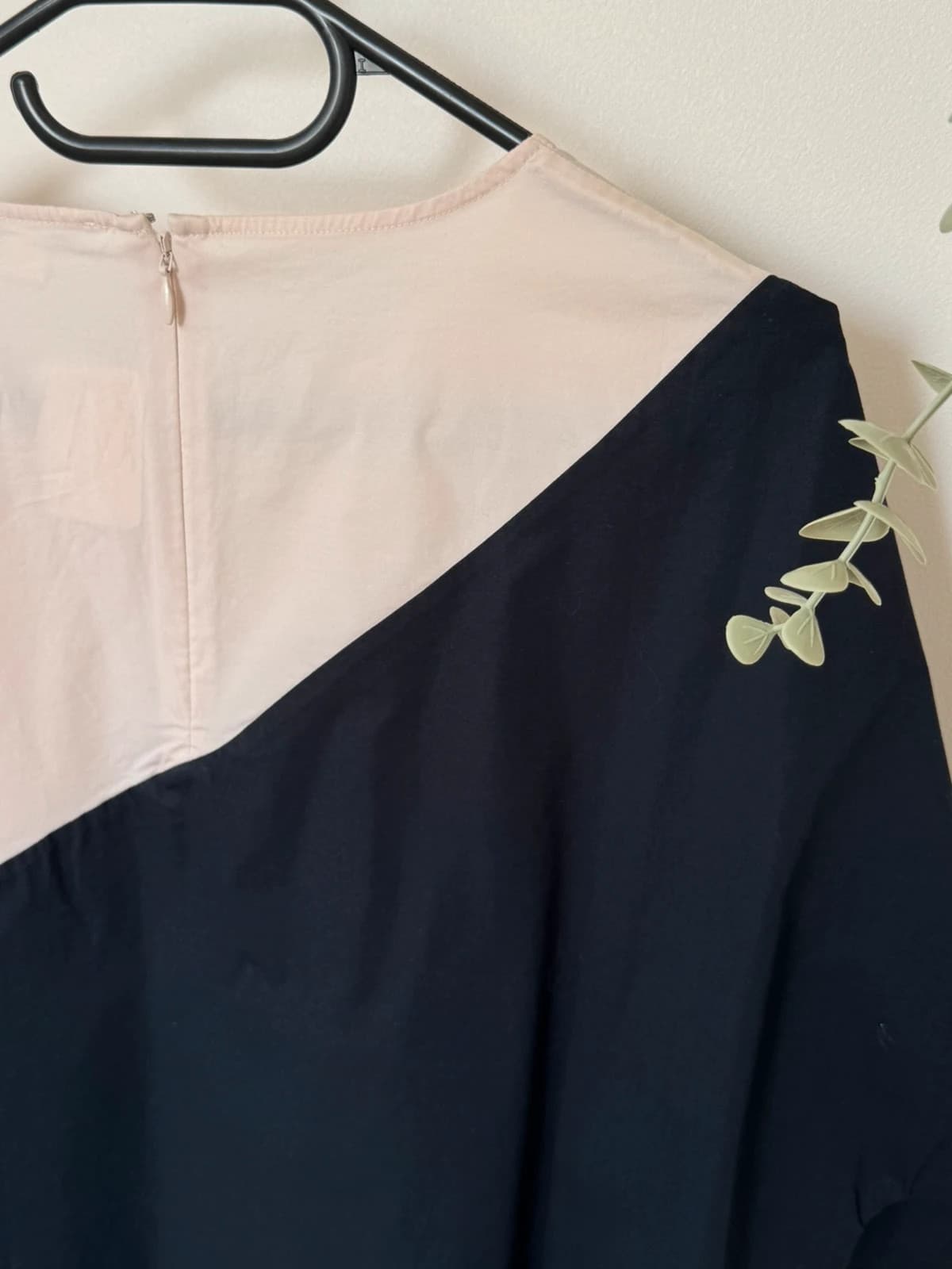 Top blouse COS color block rose poudré bleu marine taille 40/L - VG26078 - Photo 6/8