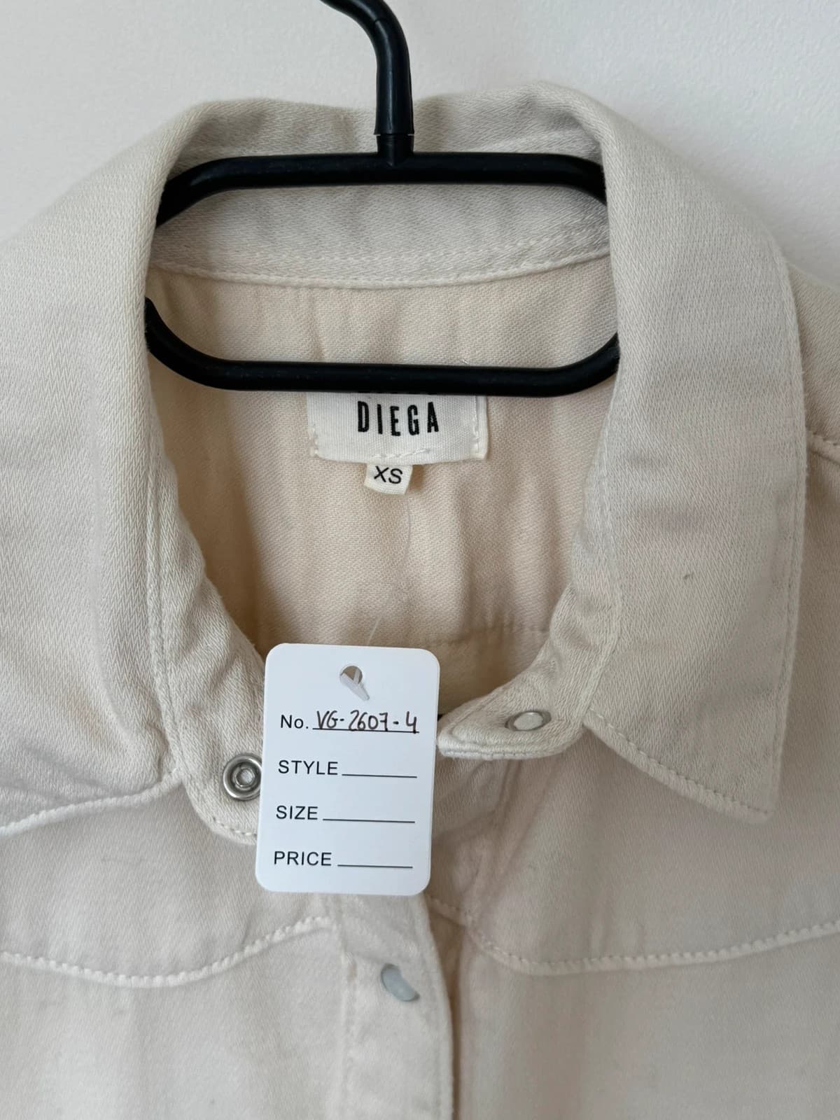 Chemise sans manches Diega denim écru western coton femme taille XS - VG26074 - Photo 3/8