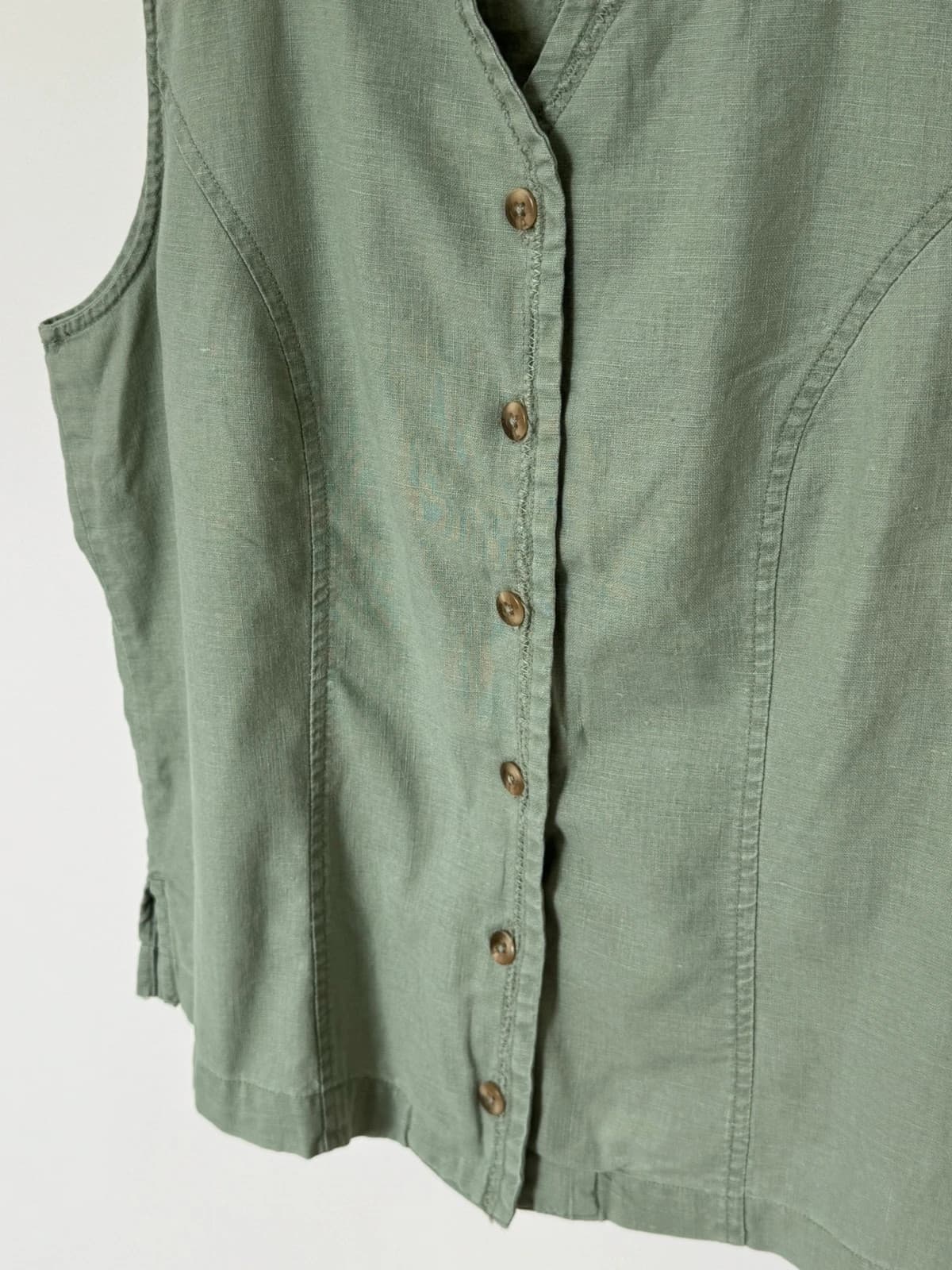 Chemisier sans manches Columbia lin coton vert sauge femme taille M - FP2607103 - Photo 3/6