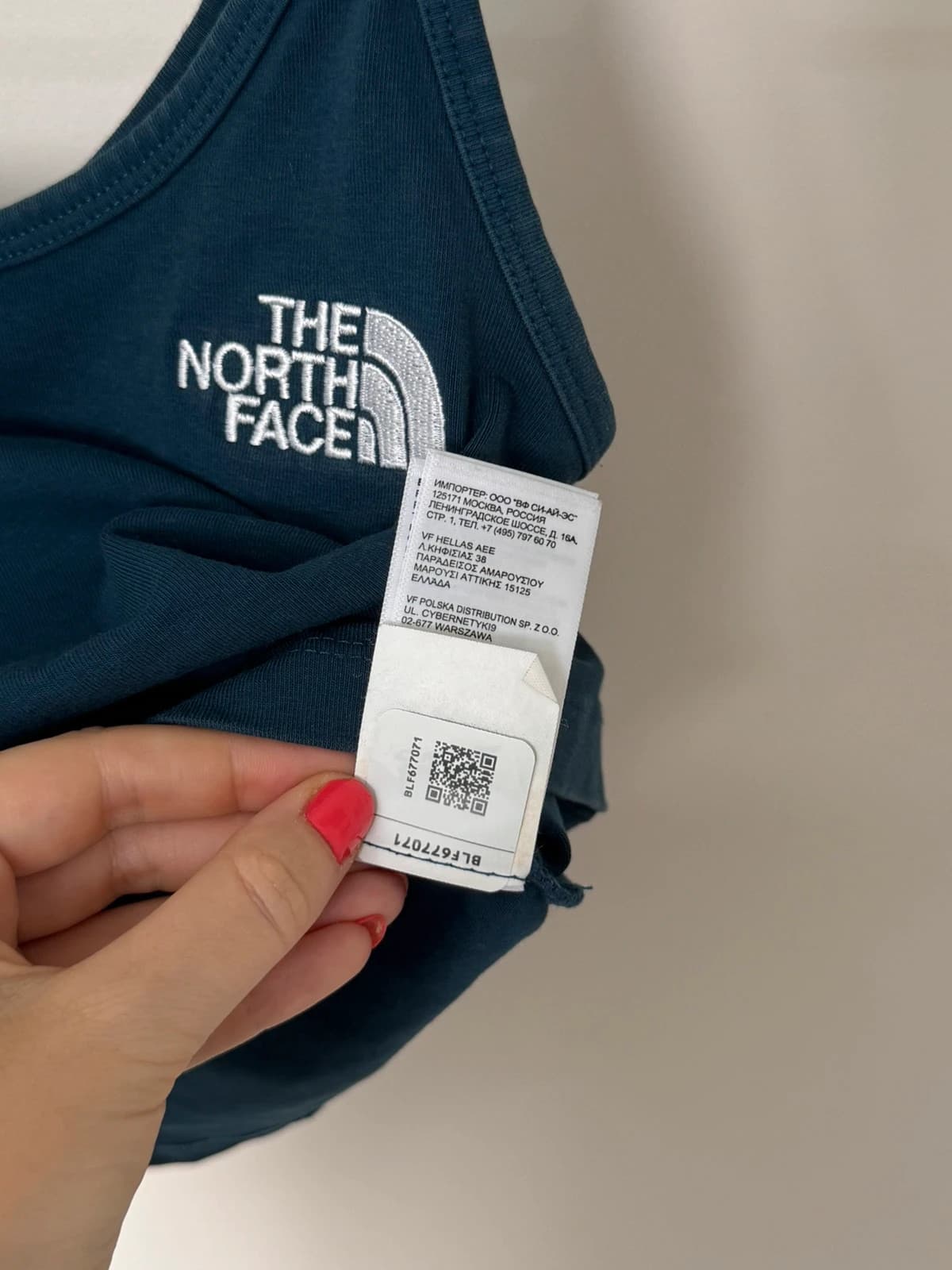 Débardeur crop top The North Face bleu pétrole femme taille XS - FP2607102 - Photo 7/10