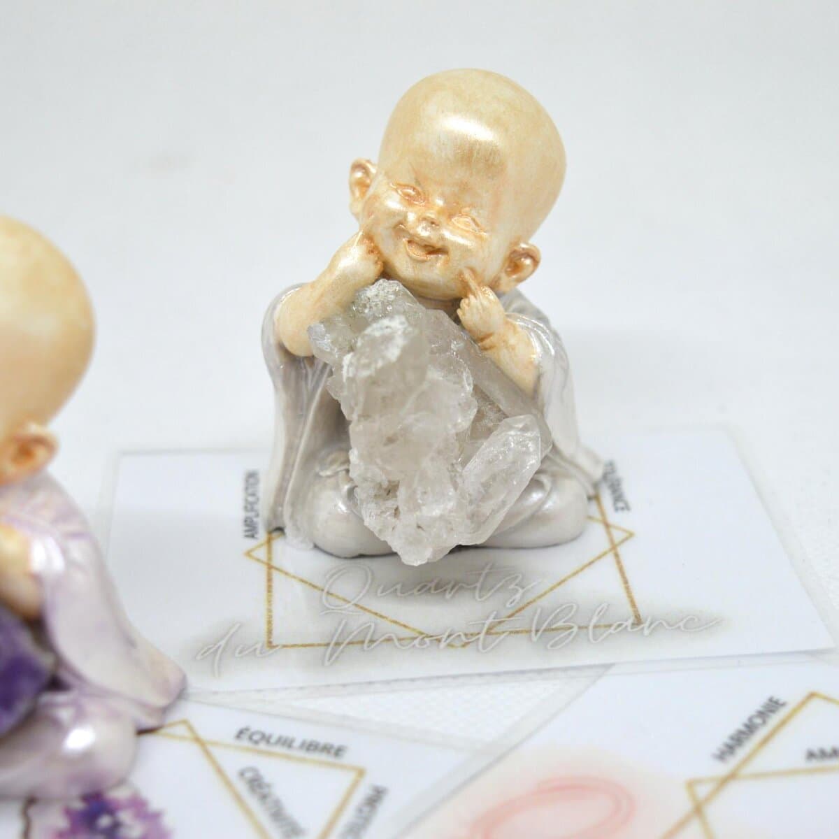 Bouddh'Aura — Bouddha en argile avec pierre précieuse - Photo 8/8