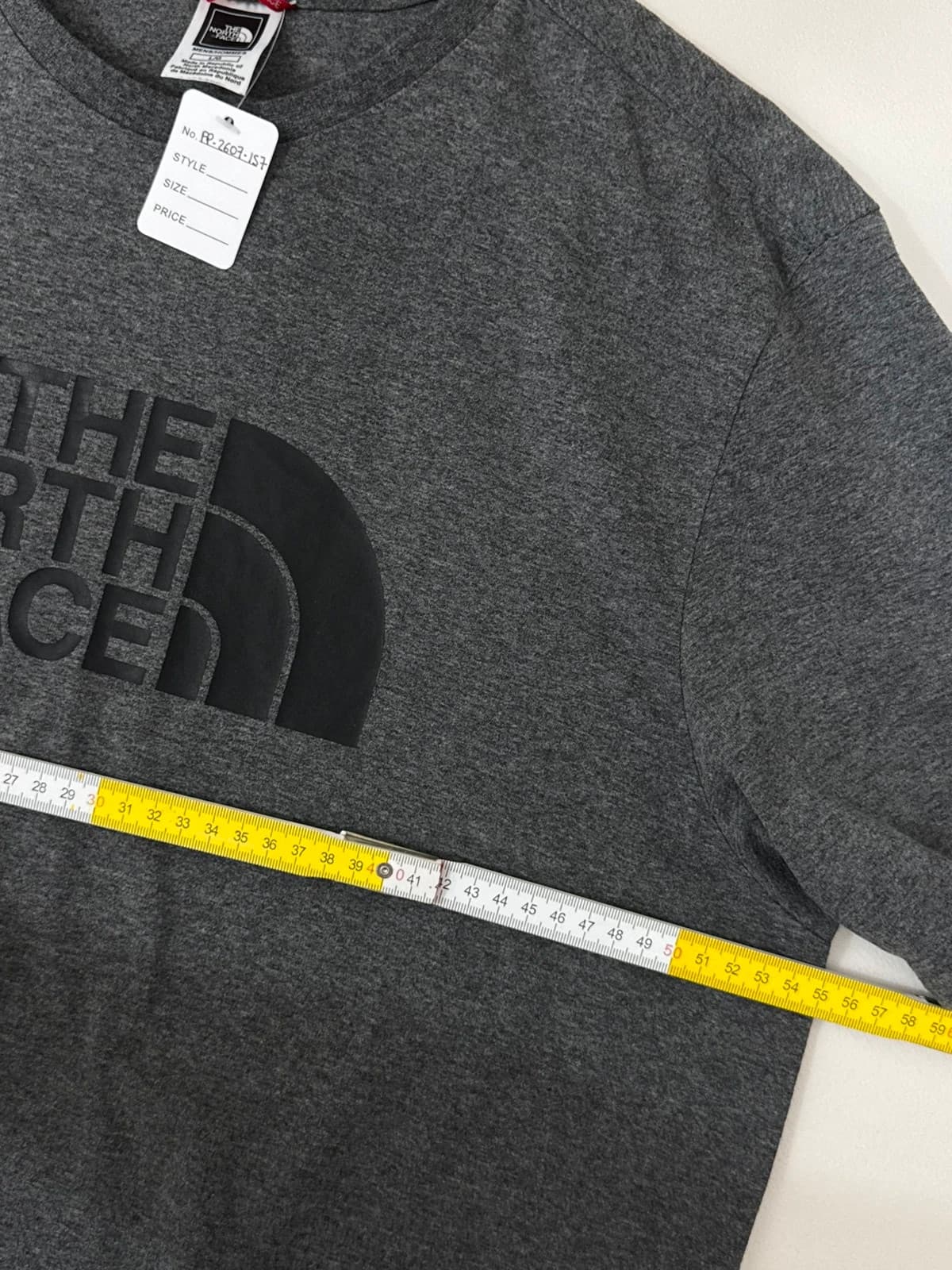 T-shirt The North Face gris anthracite chiné big logo taille L - FP2607157 - Photo 7/8