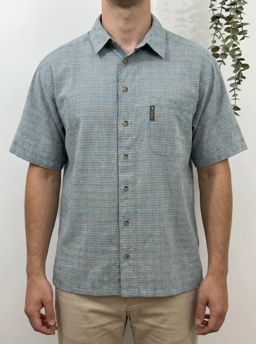 Chemise outdoor Columbia carreaux bleu gris taille M - FP2607166 - Photo 1/7
