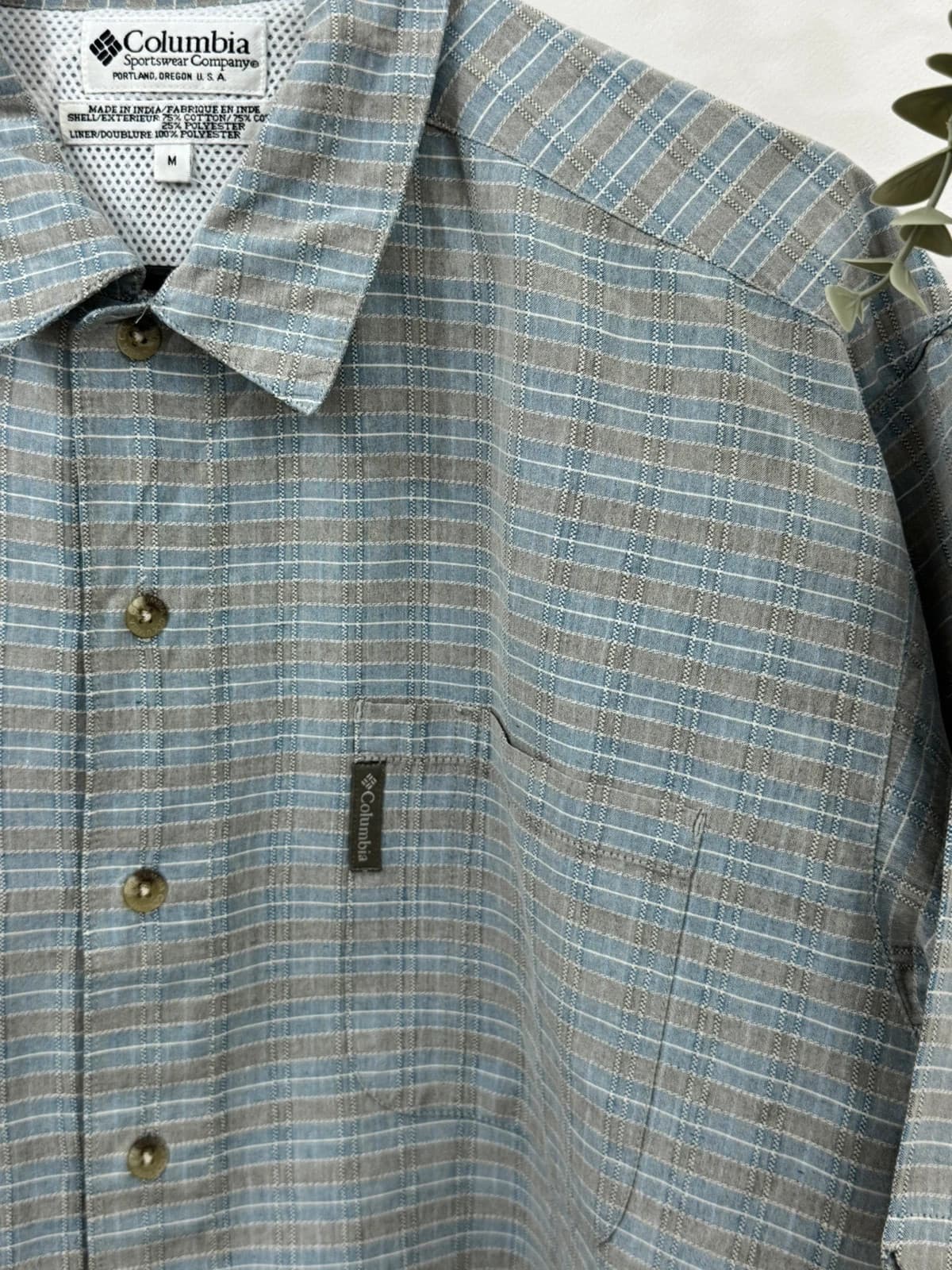 Chemise outdoor Columbia carreaux bleu gris taille M - FP2607166 - Photo 4/7