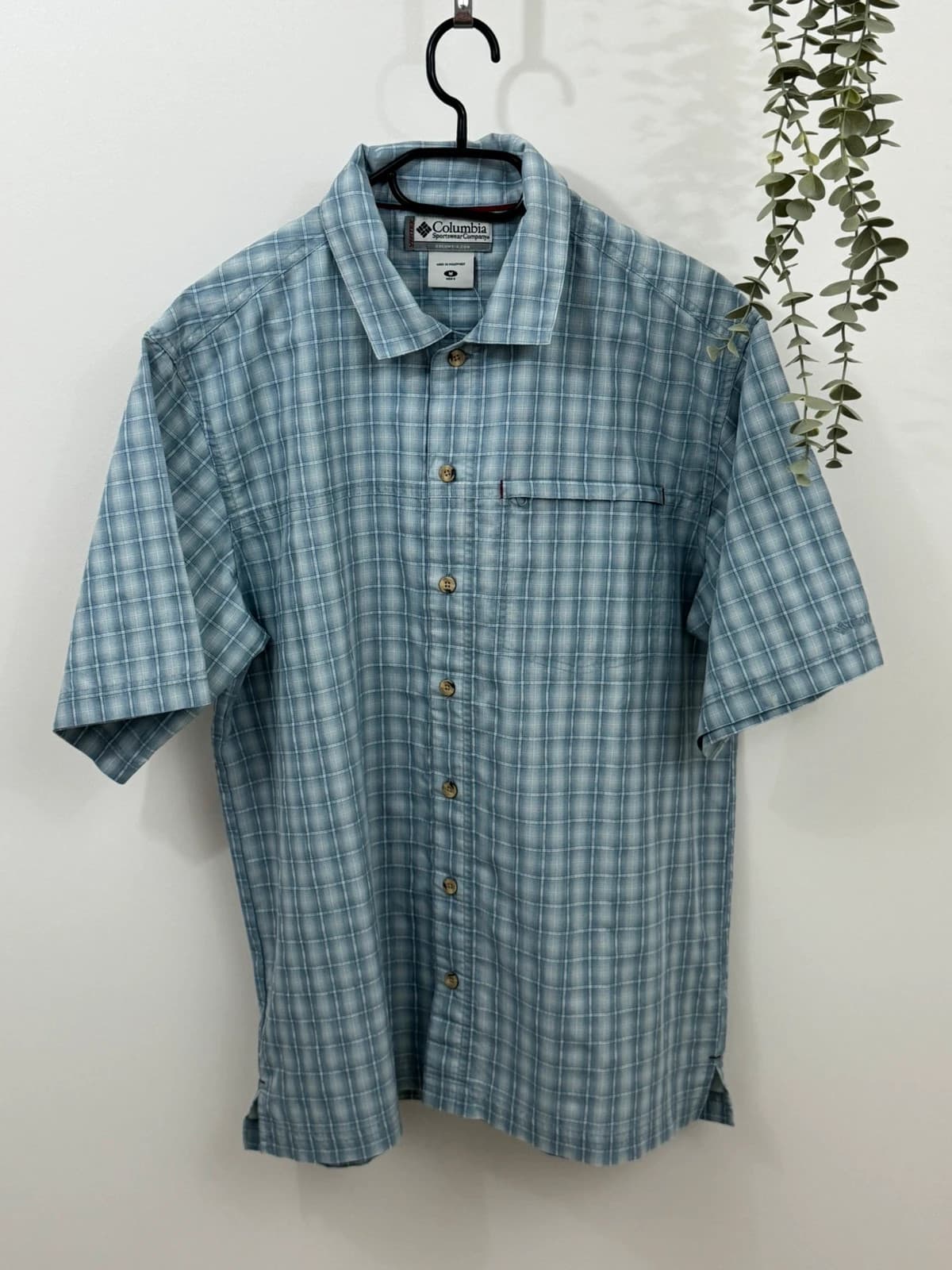 Chemise manches courtes Columbia Vertex carreaux bleu gris taille M - FP2607163 - Photo 2/7