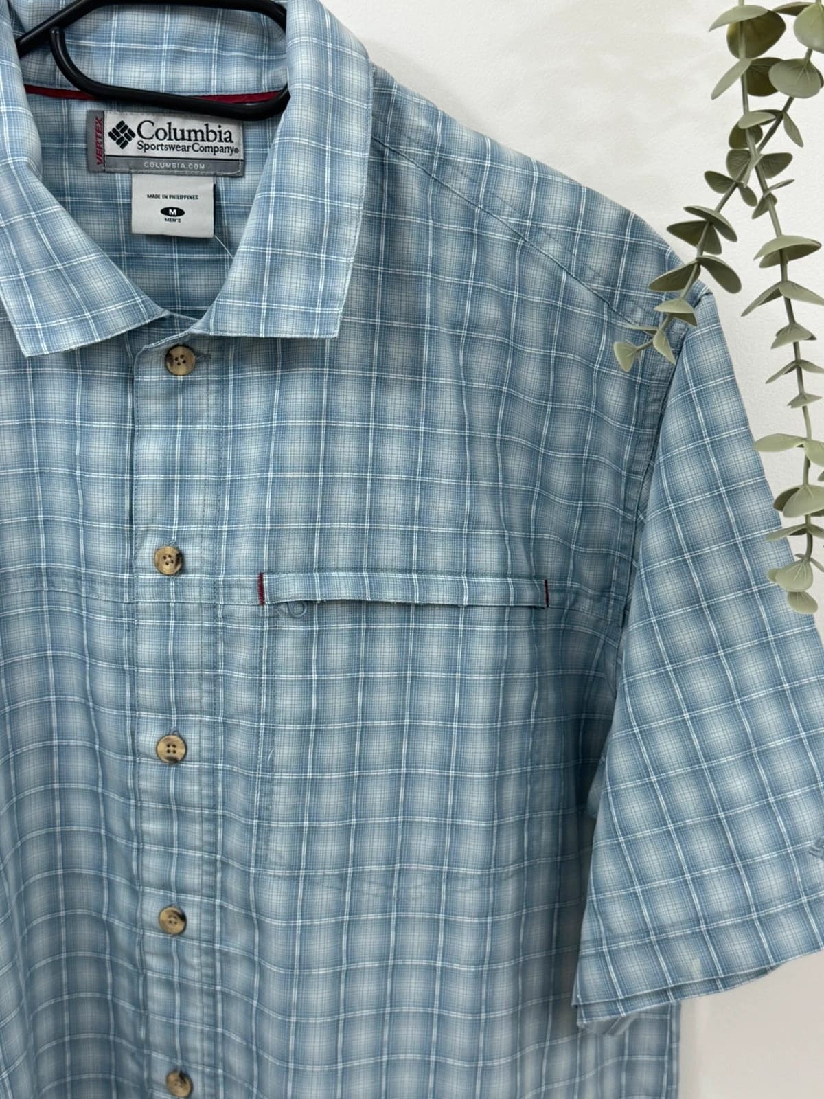 Chemise manches courtes Columbia Vertex carreaux bleu gris taille M - FP2607163 - Photo 4/7