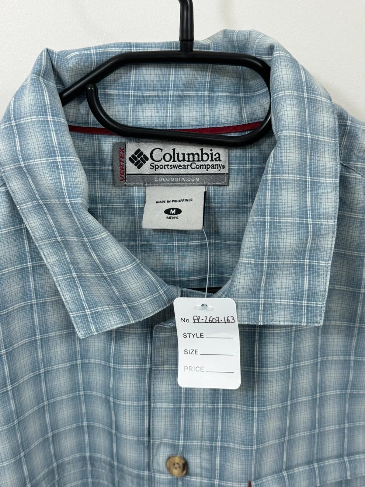Chemise manches courtes Columbia Vertex carreaux bleu gris taille M - FP2607163 - Photo 3/7