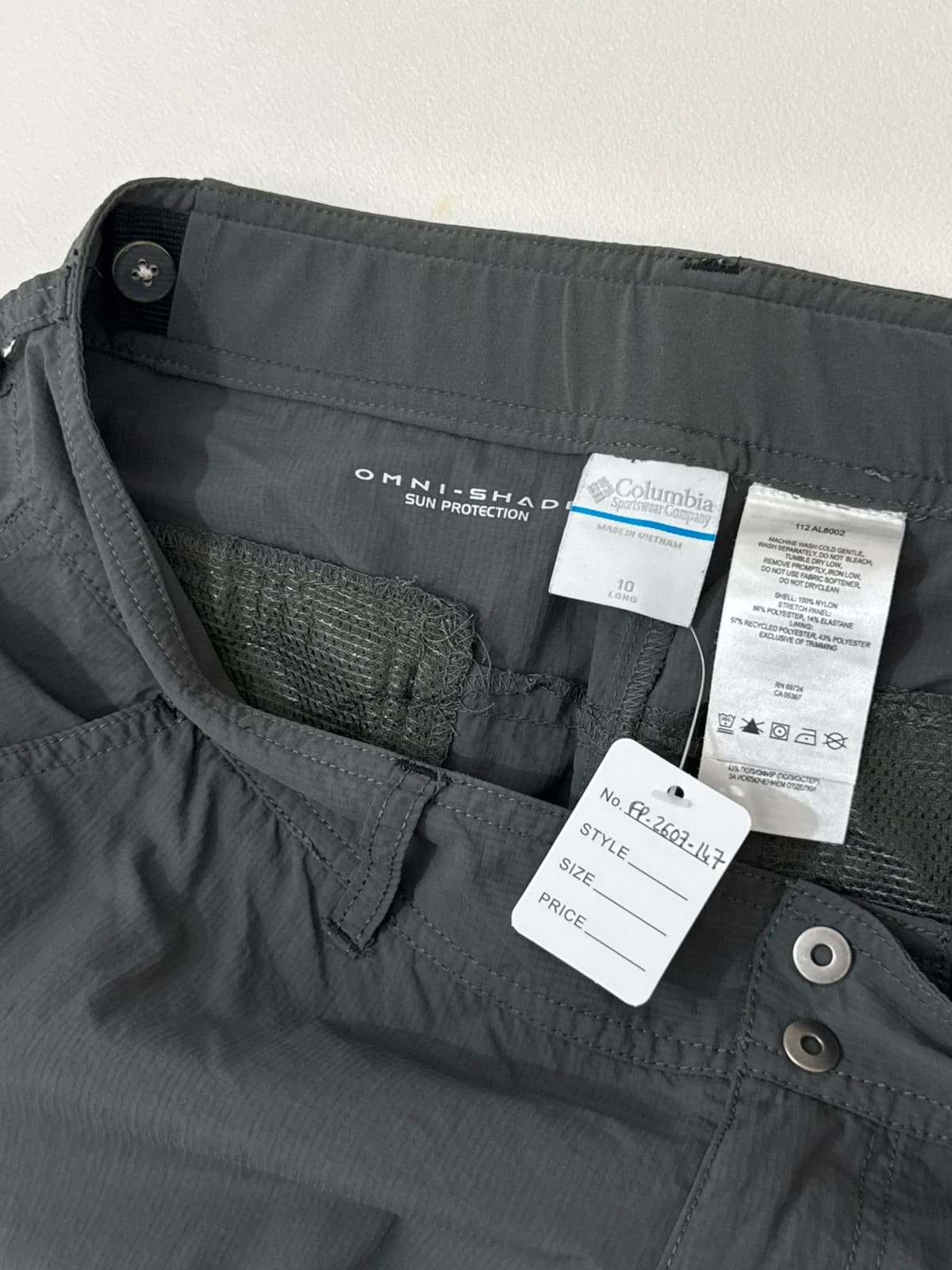 Short cargo randonnée Columbia Omni-Shade gris anthracite taille 42/L - FP2607147 - Photo 6/10