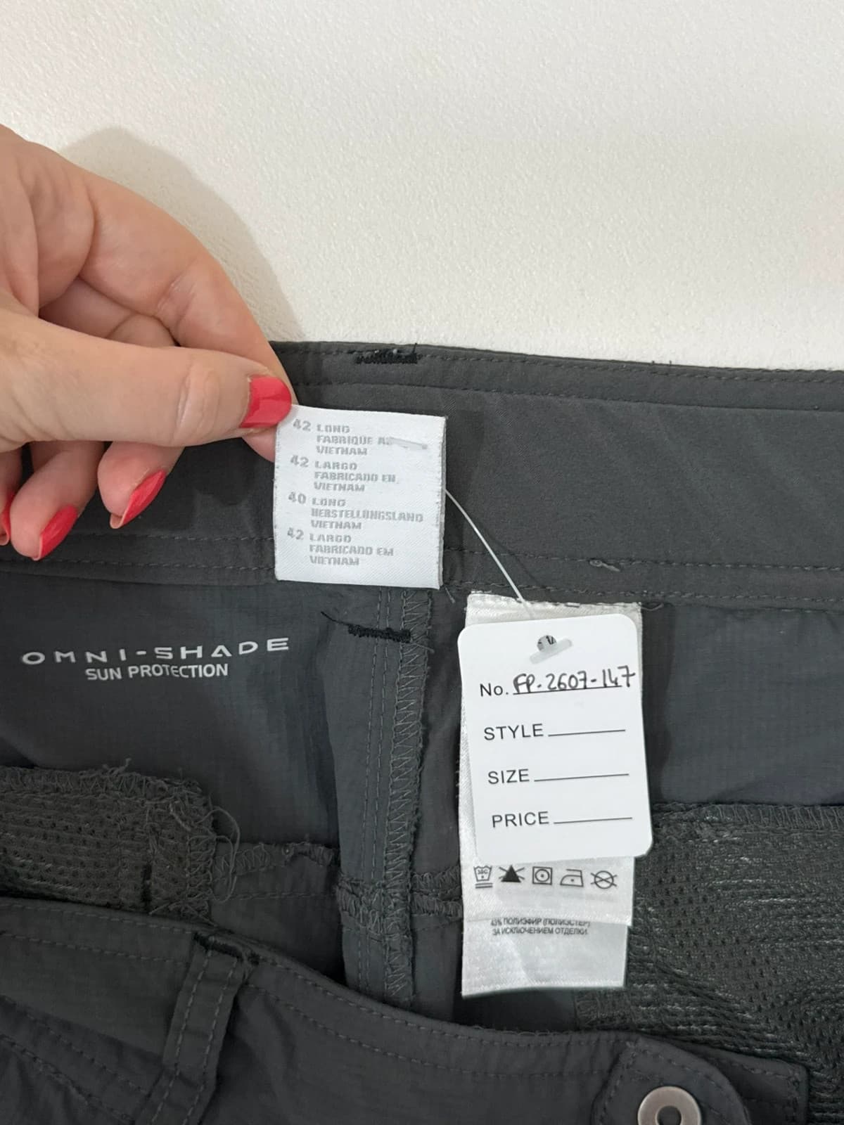 Short cargo randonnée Columbia Omni-Shade gris anthracite taille 42/L - FP2607147 - Photo 7/10