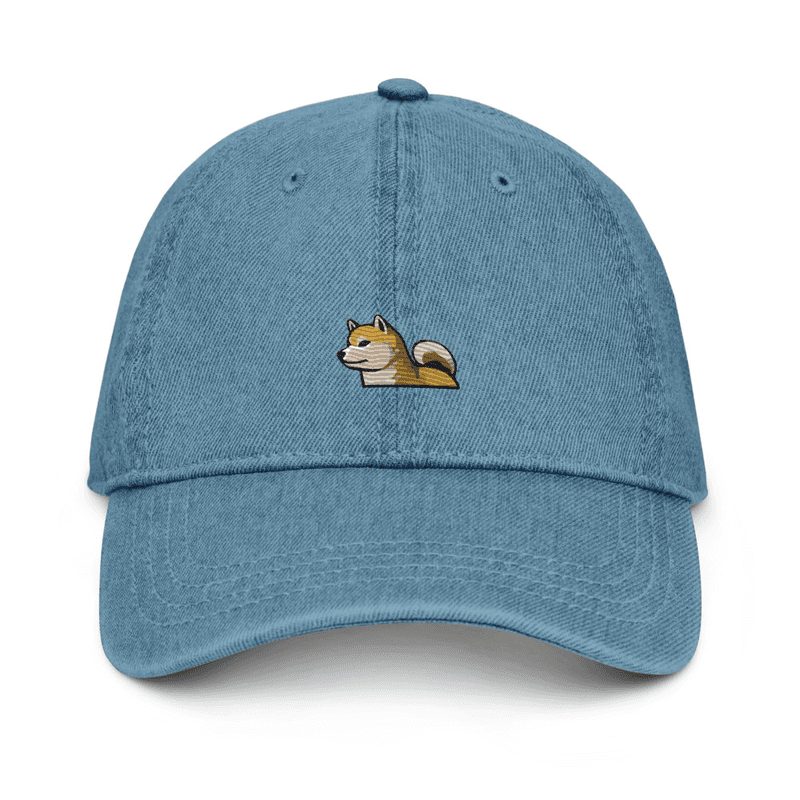 Prince & Co - Casquette en denim brodée Shiba Inu - Photo 1/1