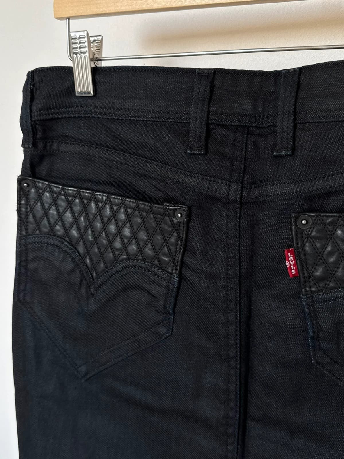Jupe crayon Levi's noire denim poches matelassées taille M - VG260580 - Photo 5/10
