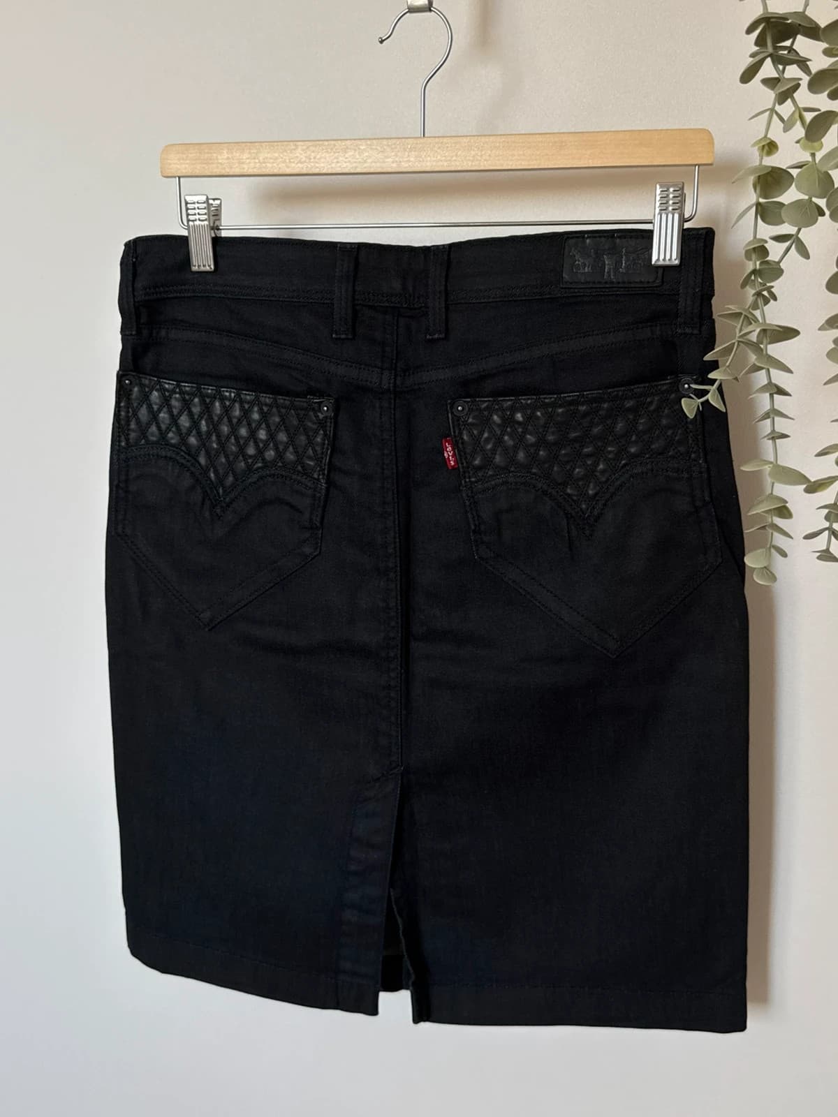 Jupe crayon Levi's noire denim poches matelassées taille M - VG260580 - Photo 7/10