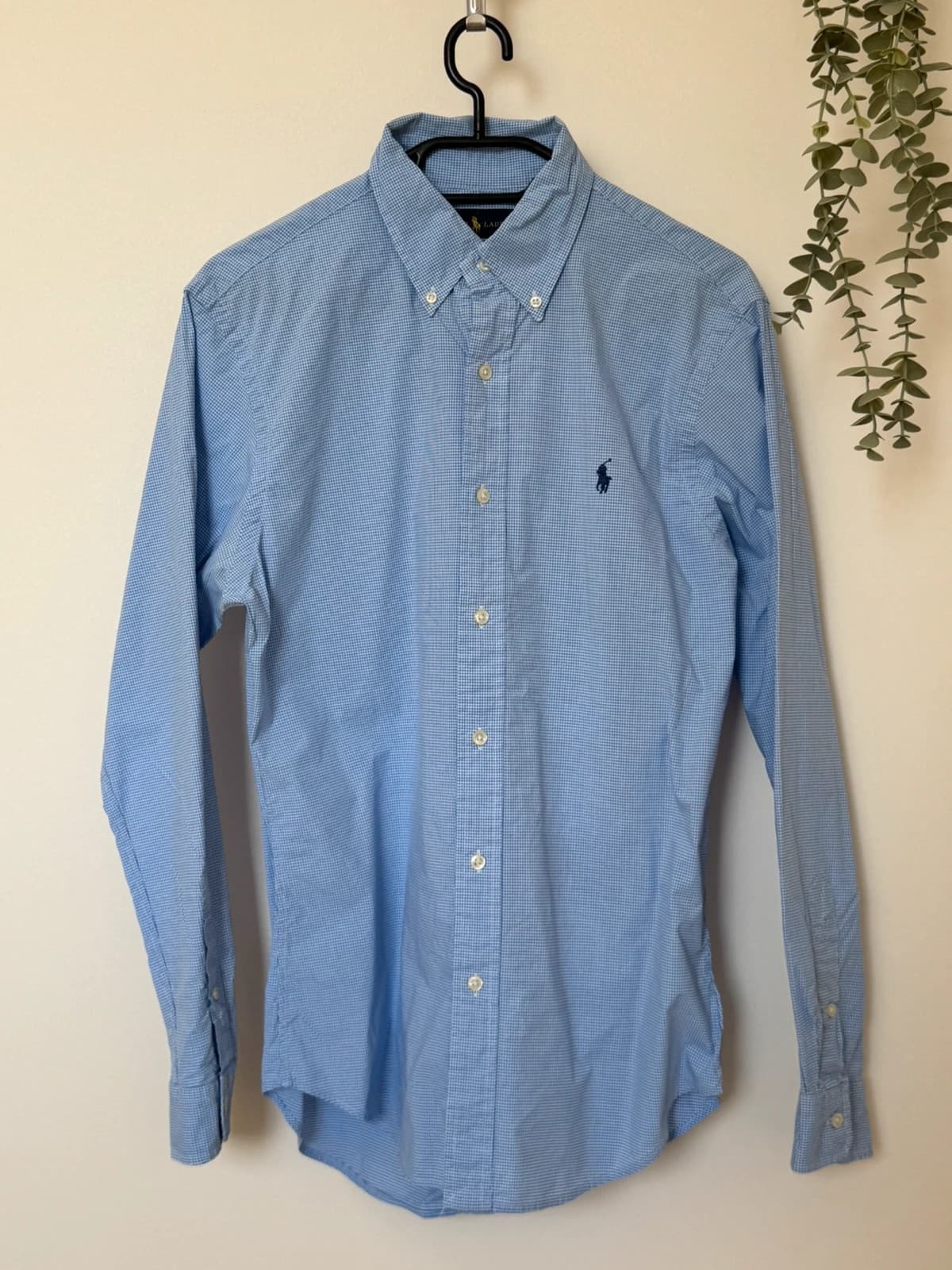 Ralph Lauren Slim Fit marškiniai mėlynai ir baltai langeliuoti, dydis M - SK260620 – nuotrauka 2/11