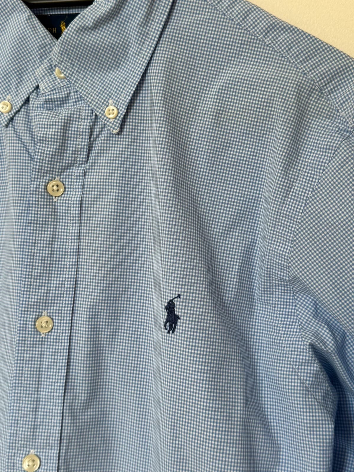 Ralph Lauren Slim Fit marškiniai mėlynai ir baltai langeliuoti, dydis M - SK260620 – nuotrauka 5/11