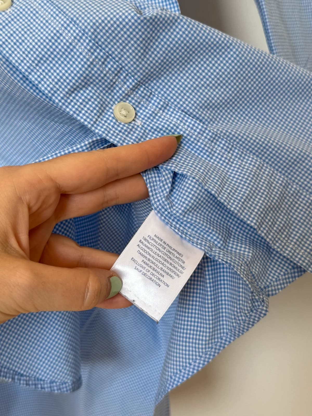 Ralph Lauren Slim Fit marškiniai mėlynai ir baltai langeliuoti, dydis M - SK260620 – nuotrauka 6/11