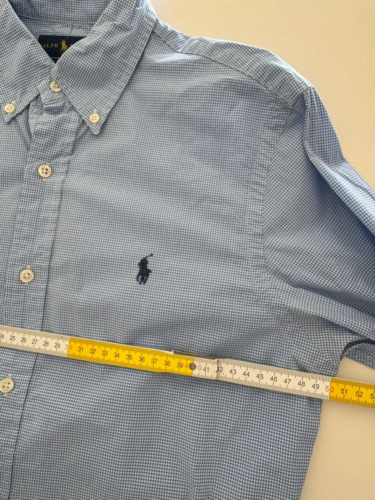 Ralph Lauren Slim Fit marškiniai mėlynai ir baltai langeliuoti, dydis M - SK260620 – nuotrauka 10/11
