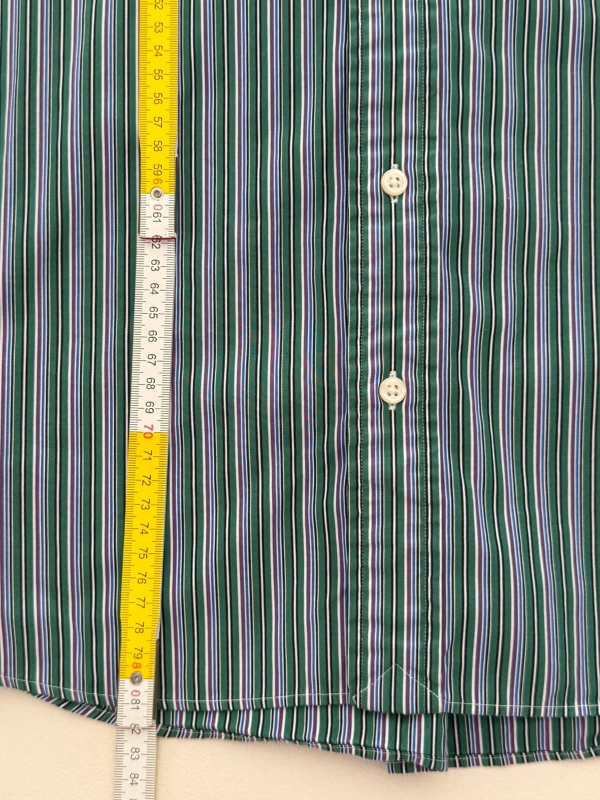 Marškiniai Ralph Lauren Classic Fit dryžuoti žali violetiniai, dydis 2XB - SK26061 – nuotrauka 9/9