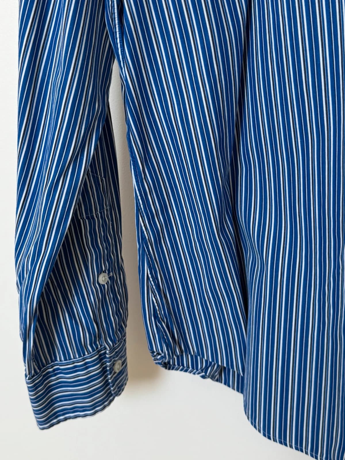 Πουκάμισο Custom Fit Ralph Lauren ριγέ μπλε λευκό μέγεθος L - SK260625 - Φωτογραφία 5/8
