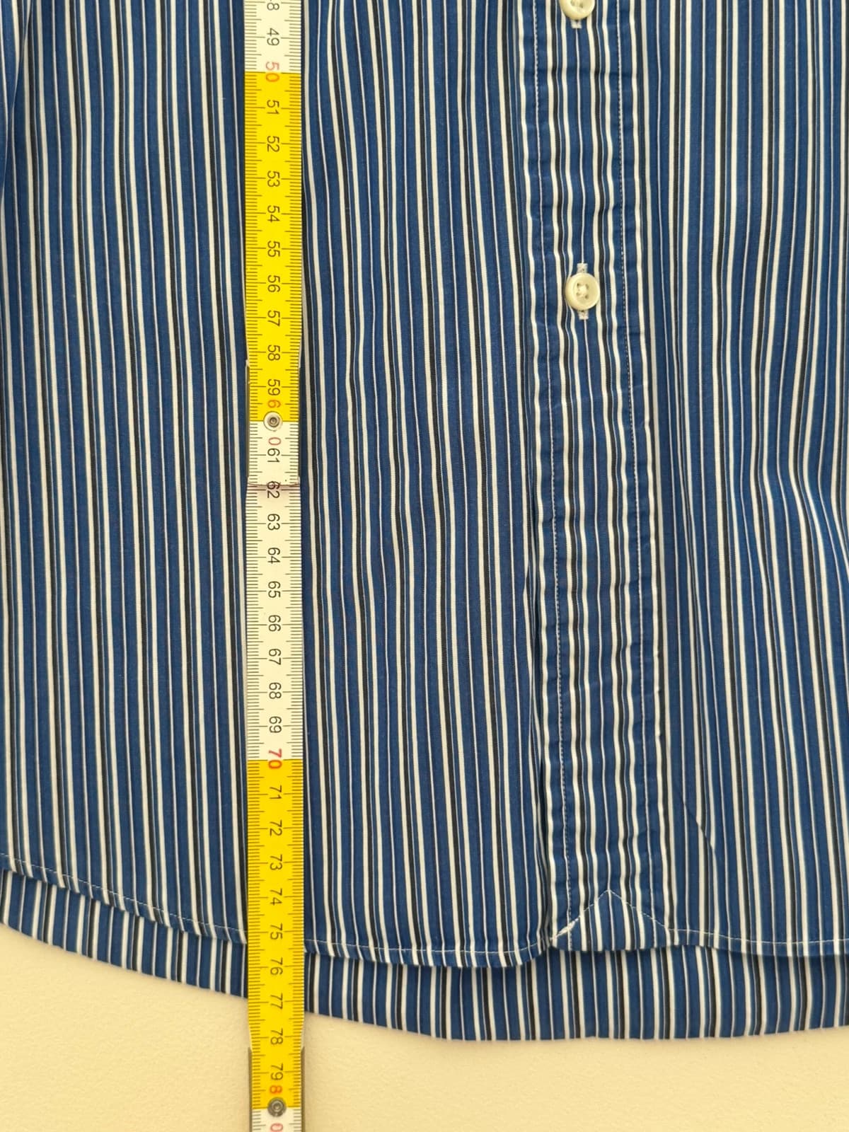 Πουκάμισο Custom Fit Ralph Lauren ριγέ μπλε λευκό μέγεθος L - SK260625 - Φωτογραφία 8/8