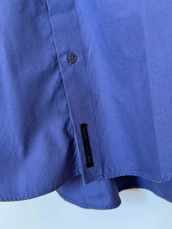 Chemise Versace Classic V2 violette logo brodé taille XL - VG260576 - Photo 5/11