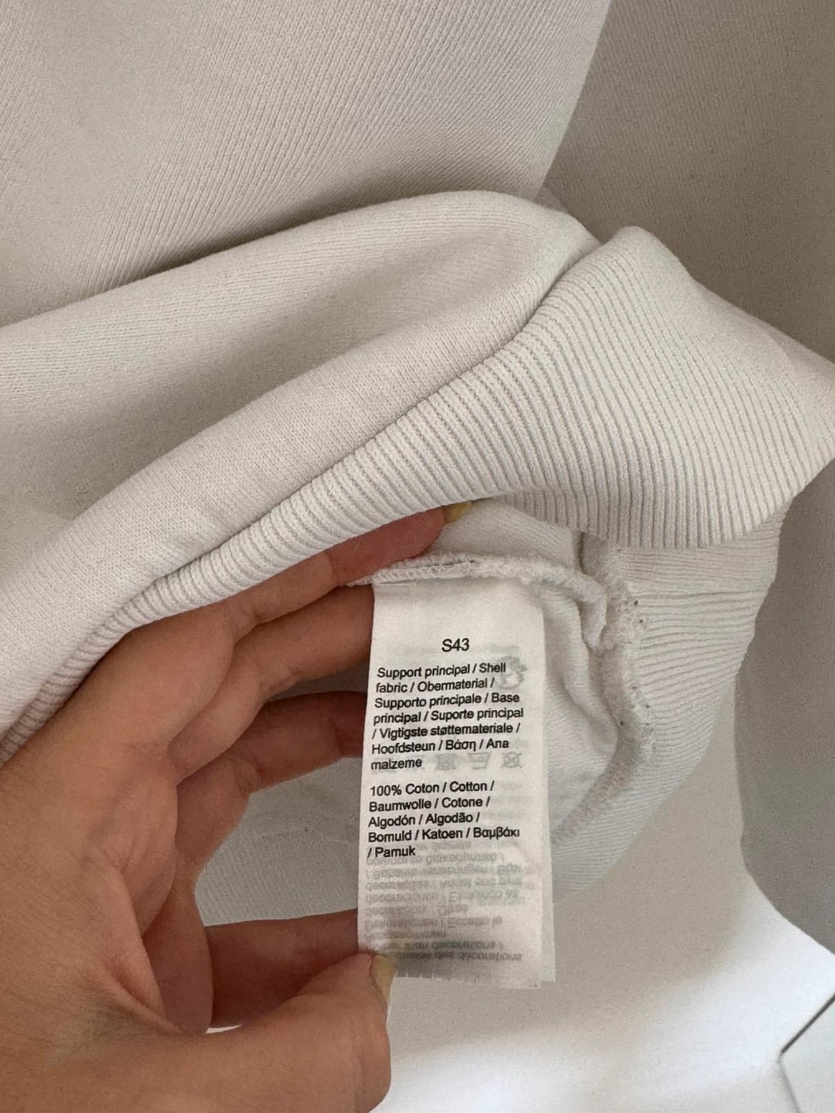 Lacoste Sport baltas Crewneck džemperis su rožiniu krokodilo logotipu, dydis 32/XS - VG260566 – nuotrauka 6/9