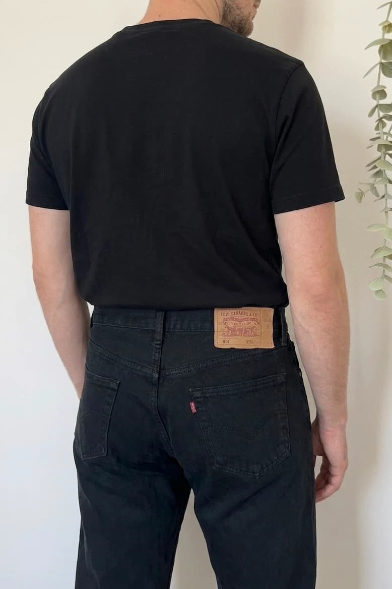 Levi’s 501 juodi džinsai W36 L34 tiesaus kirpimo – nuotrauka 1/10