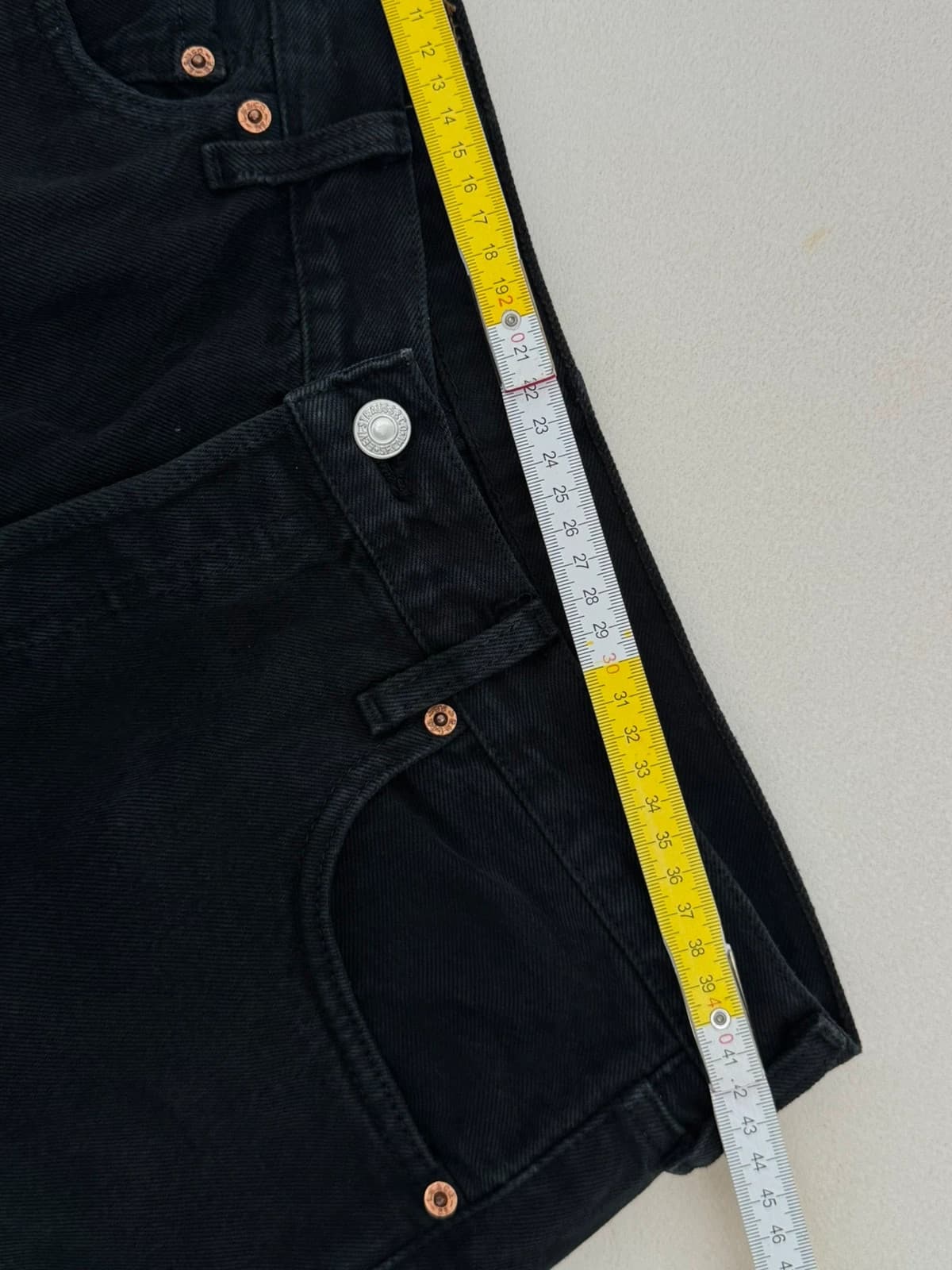 Levi’s 501 juodi džinsai W36 L34 tiesaus kirpimo – nuotrauka 9/10