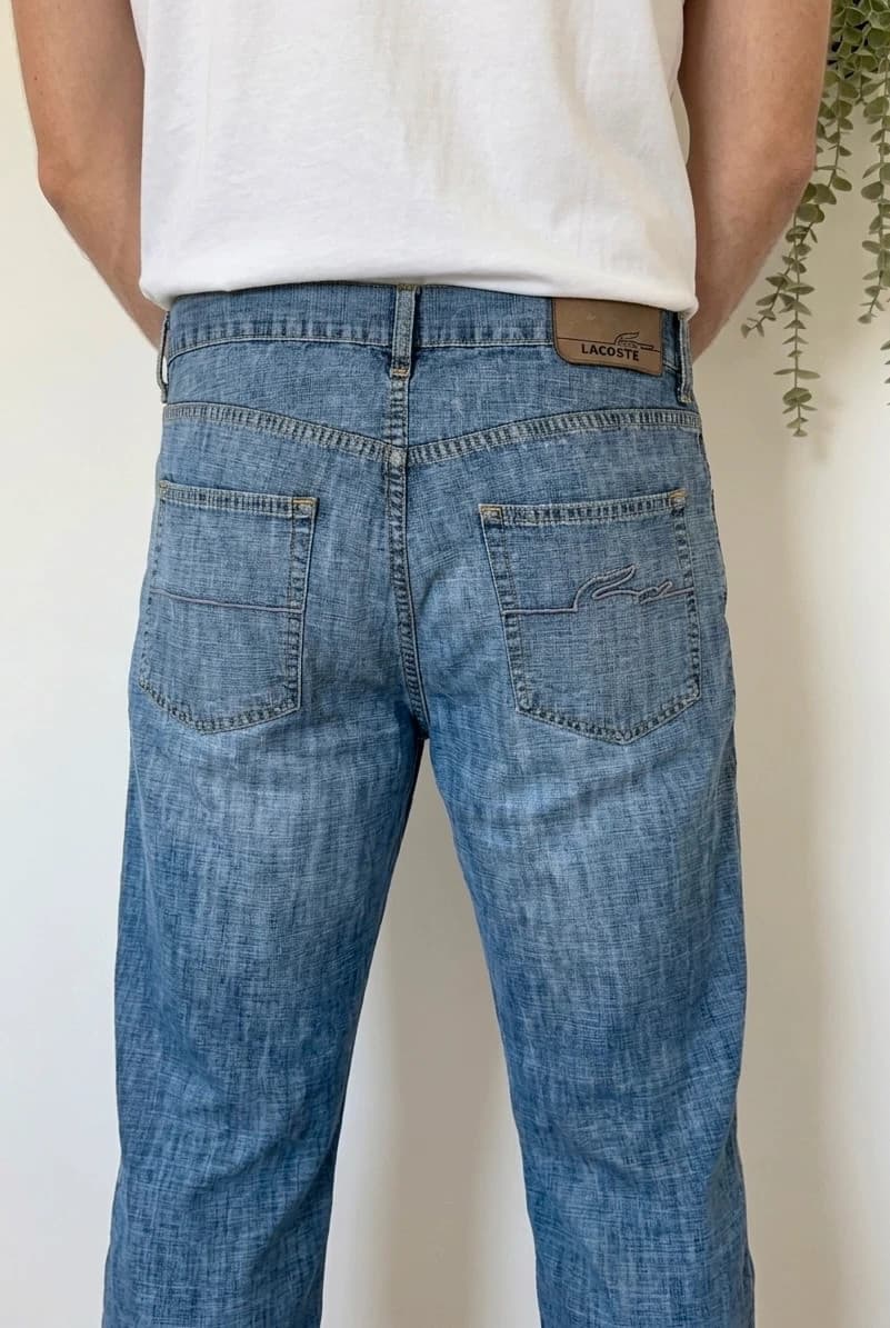 Jean Lacoste bleu coupe droite taille W36 - Photo 1/13
