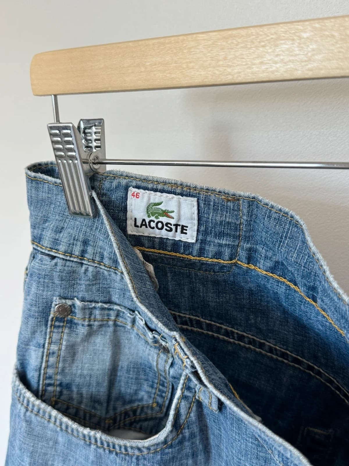 Jean Lacoste bleu coupe droite taille W36 - Photo 3/13