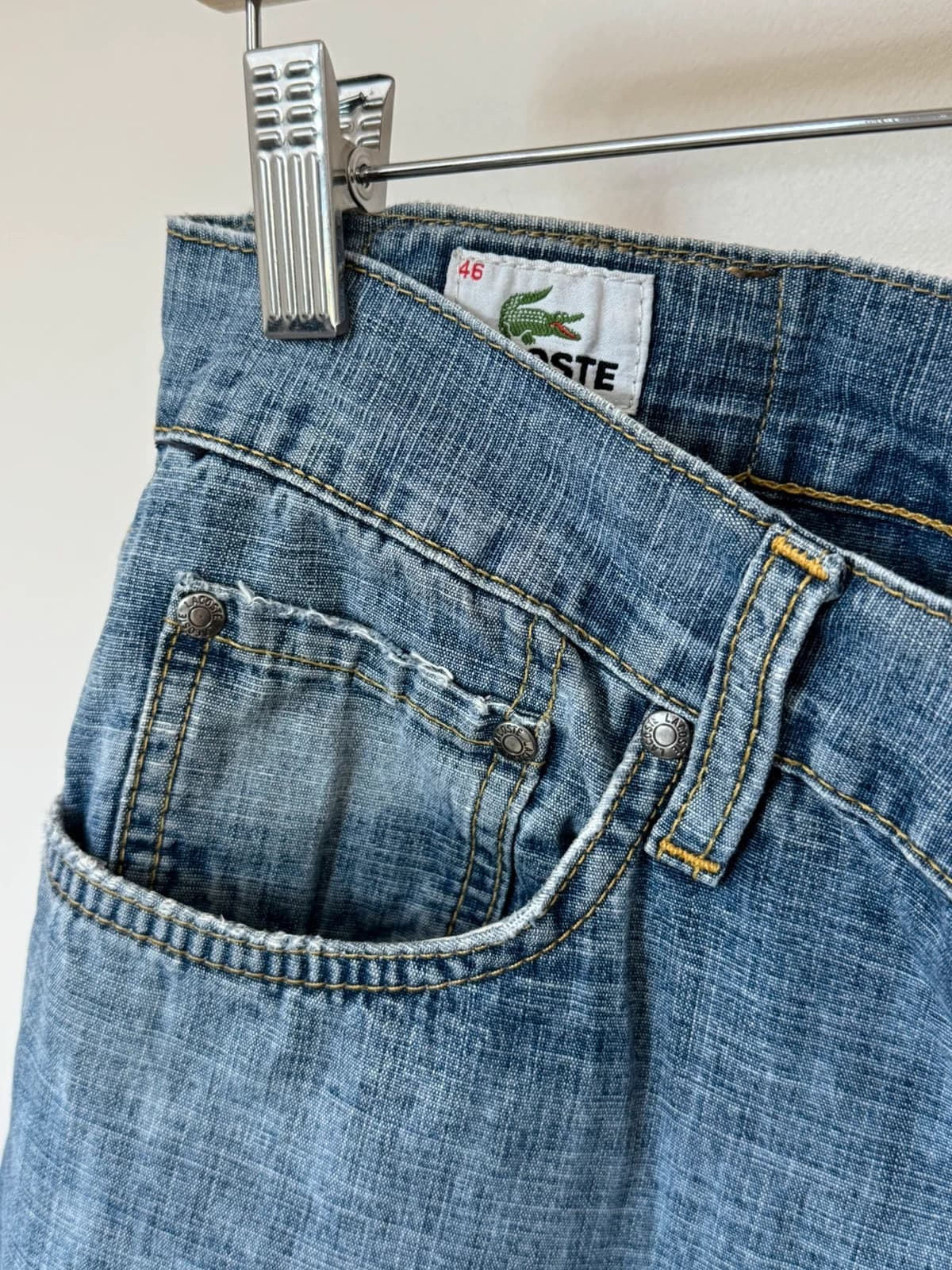 Jean Lacoste bleu coupe droite taille W36 - Photo 6/13