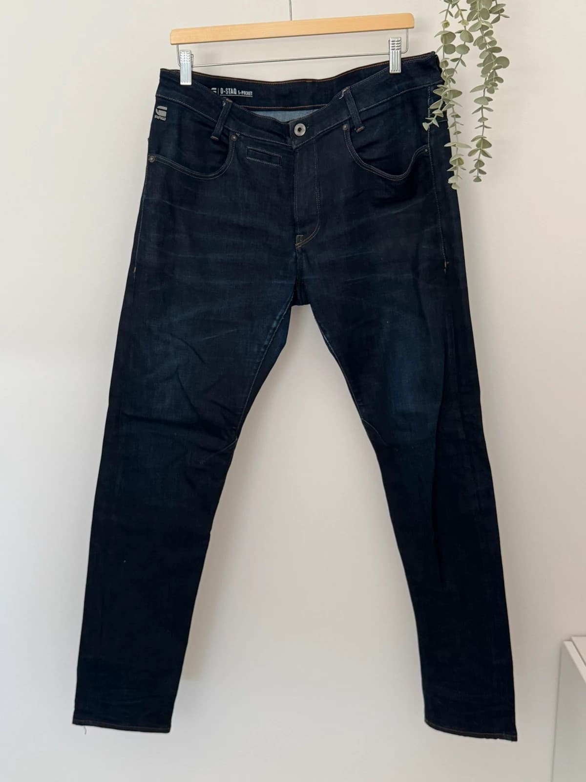 Siauri G-Star RAW D-Staq 5-Pocket džinsai tamsiai mėlyni, dydis W36 - SC260588 – nuotrauka 2/10