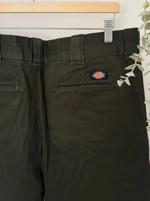 Darbinės Dickies 873 Slim Straight kelnės žalios kaki spalvos, dydis W36 L32 - SK260628 – nuotrauka 7/11