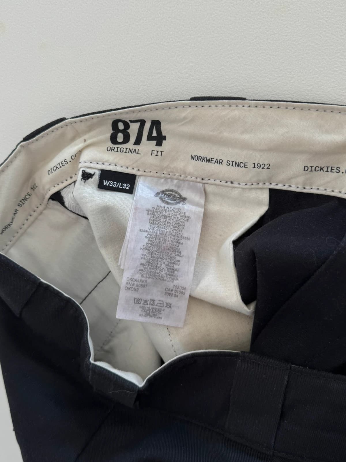 Dickies 874 Original Fit kelnės juodos, dydis W33 L32 - VG260569 – nuotrauka 4/10