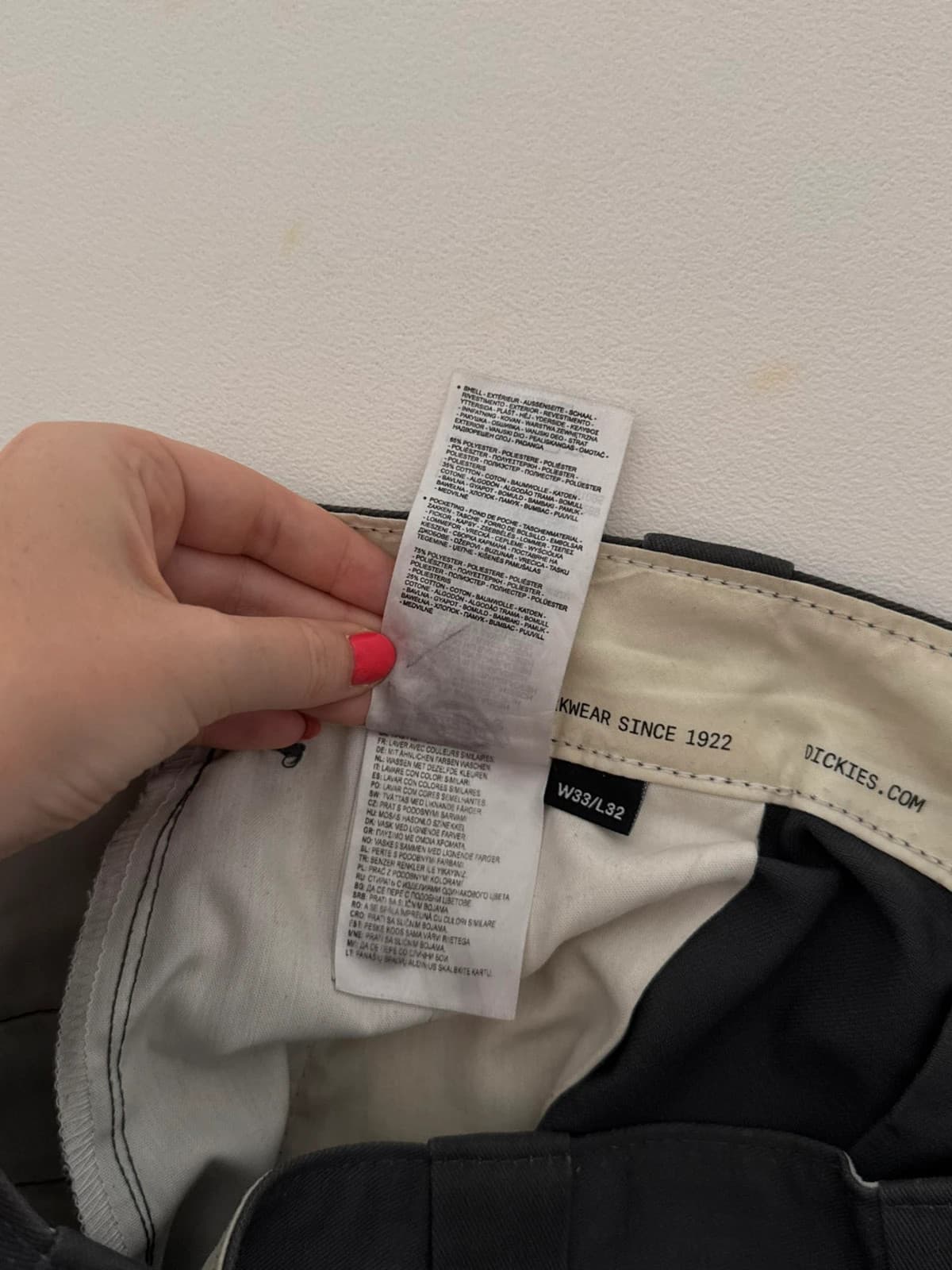 Dickies 874 Original Fit kelnės pilkos, dydis W33 L32 - VG260570 – nuotrauka 5/10