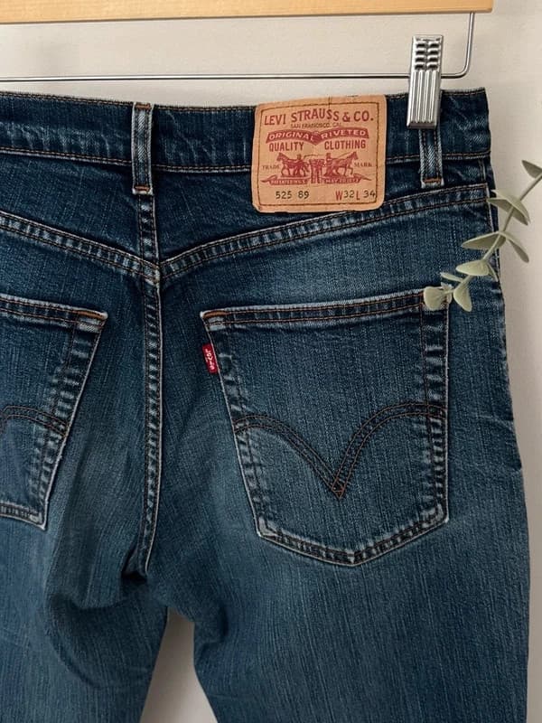 Bootcut džinsai Levi's 525 mėlyni, dydis W32 L34 - SC260595 – nuotrauka 6/10