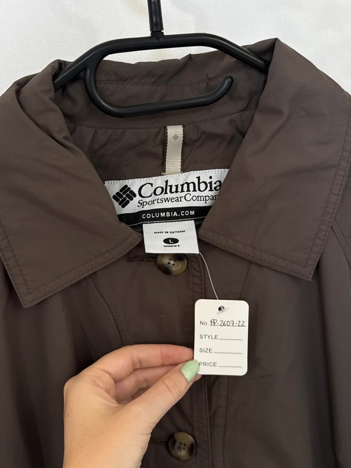 Columbia moteriškas lengvas paltas rudai khaki spalvos, dydis L - FP260722 – nuotrauka 3/9