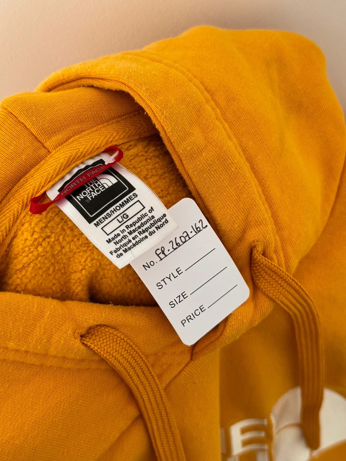 Суичър с качулка hoodie The North Face жълто горчица бродирано лого размер L - FP2607162 - Снимка 3/11