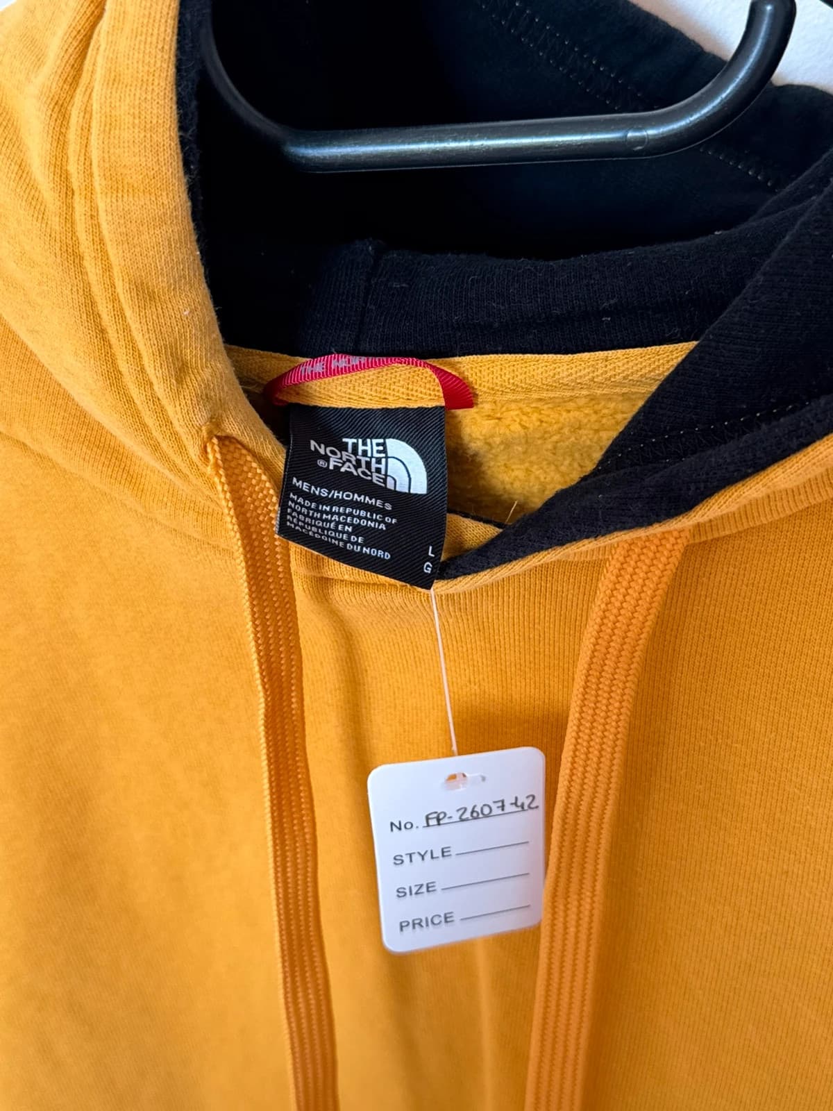 Sweat à capuche The North Face jaune moutarde logo capuche taille L - FP260742 - Photo 3/10