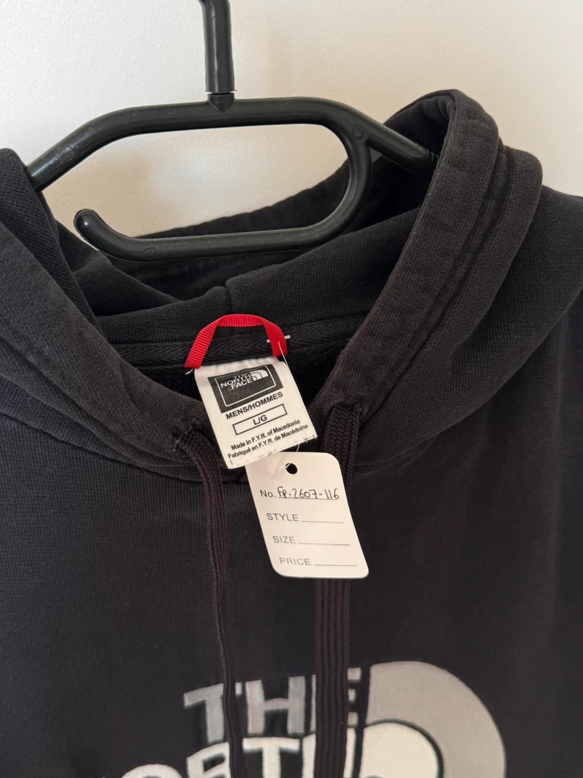 Sweat à capuche The North Face noir logo brodé gris taille L - FP2607116 - Photo 3/10