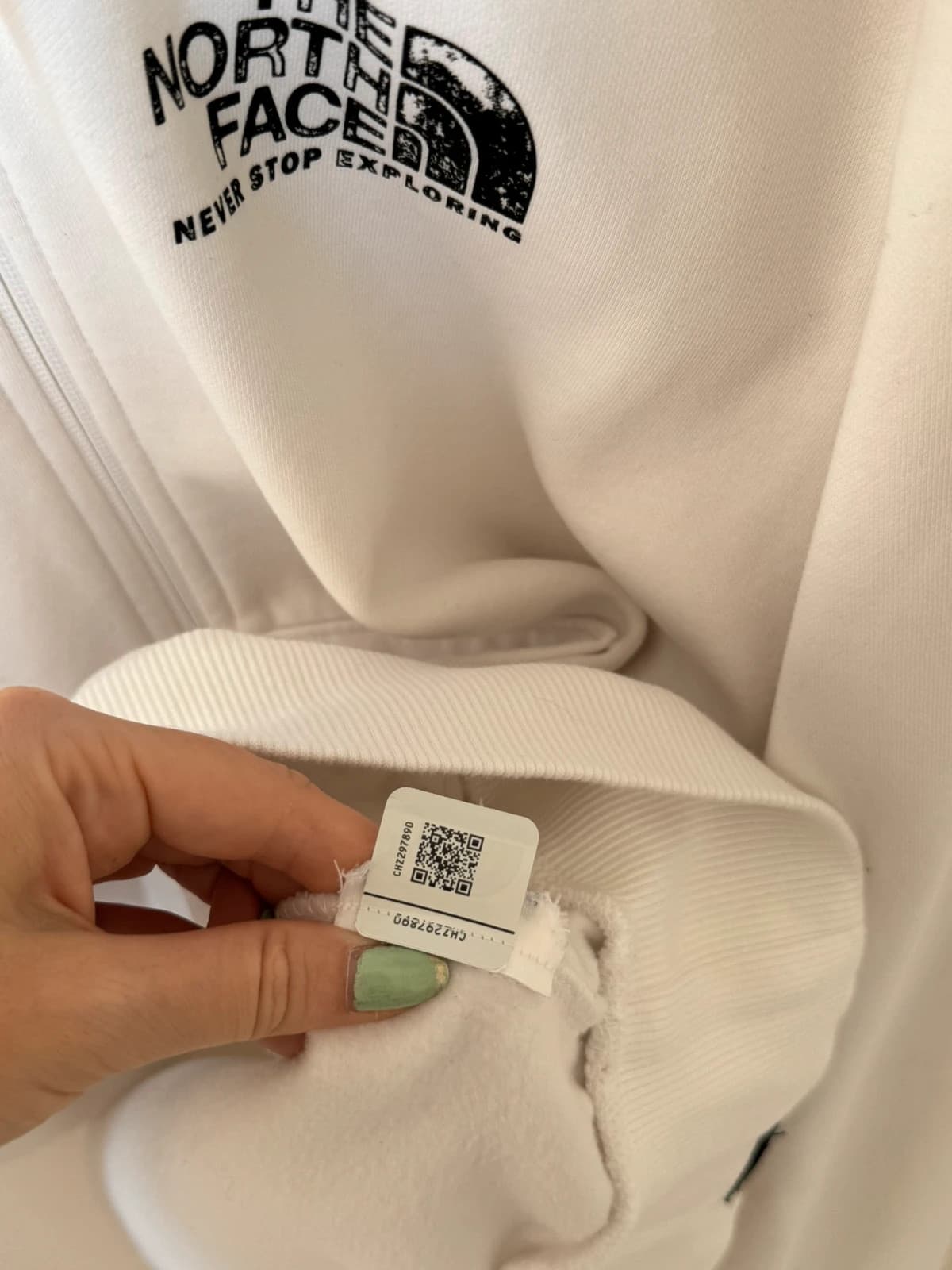 Sweat zippé à capuche The North Face blanc full zip taille L - FP260743 - Photo 6/9