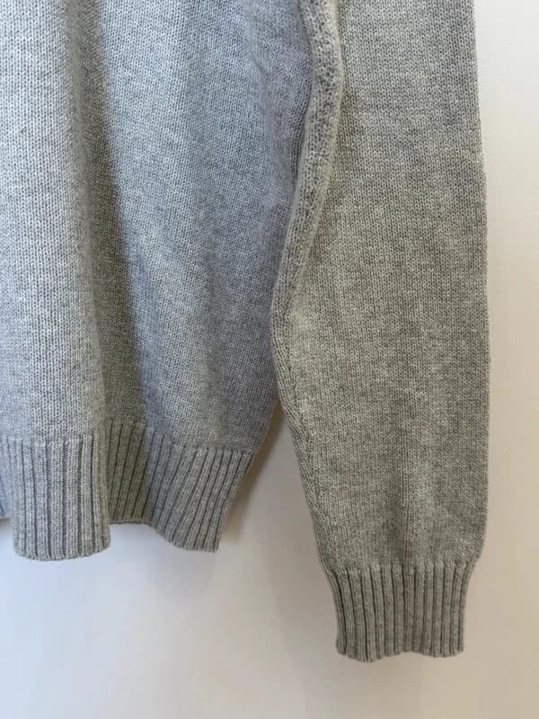 Pull Polo Ralph Lauren gris chiné col rond coton logo pony bleu taille S - FP260762 - Photo 5/9