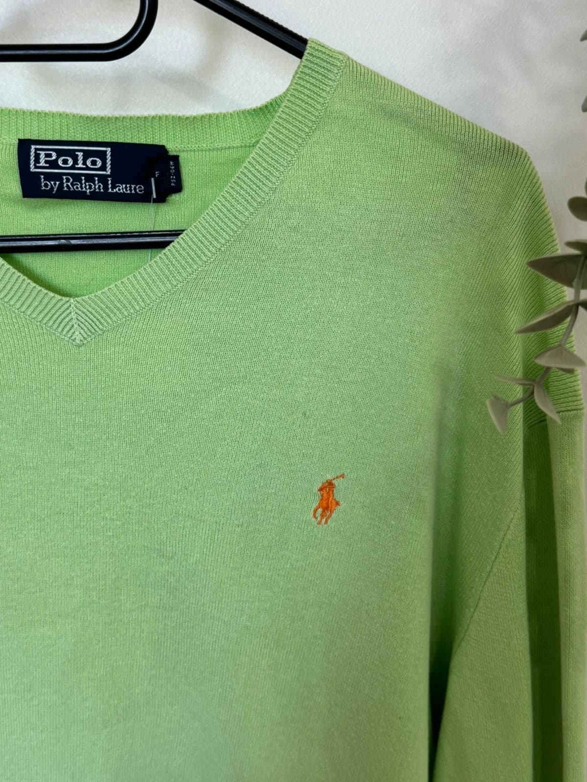 Pull col V Polo Ralph Lauren vert clair taille L - FP260749 - Photo 4/10