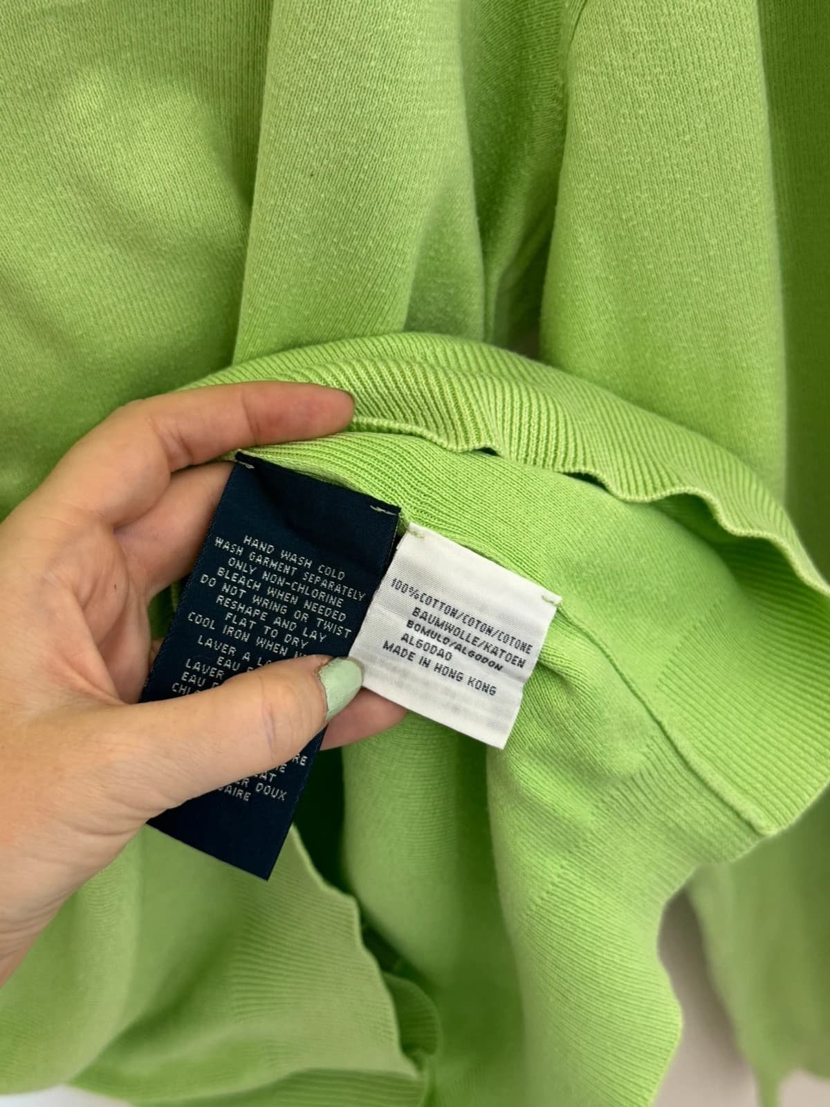 Pull col V Polo Ralph Lauren vert clair taille L - FP260749 - Photo 6/10