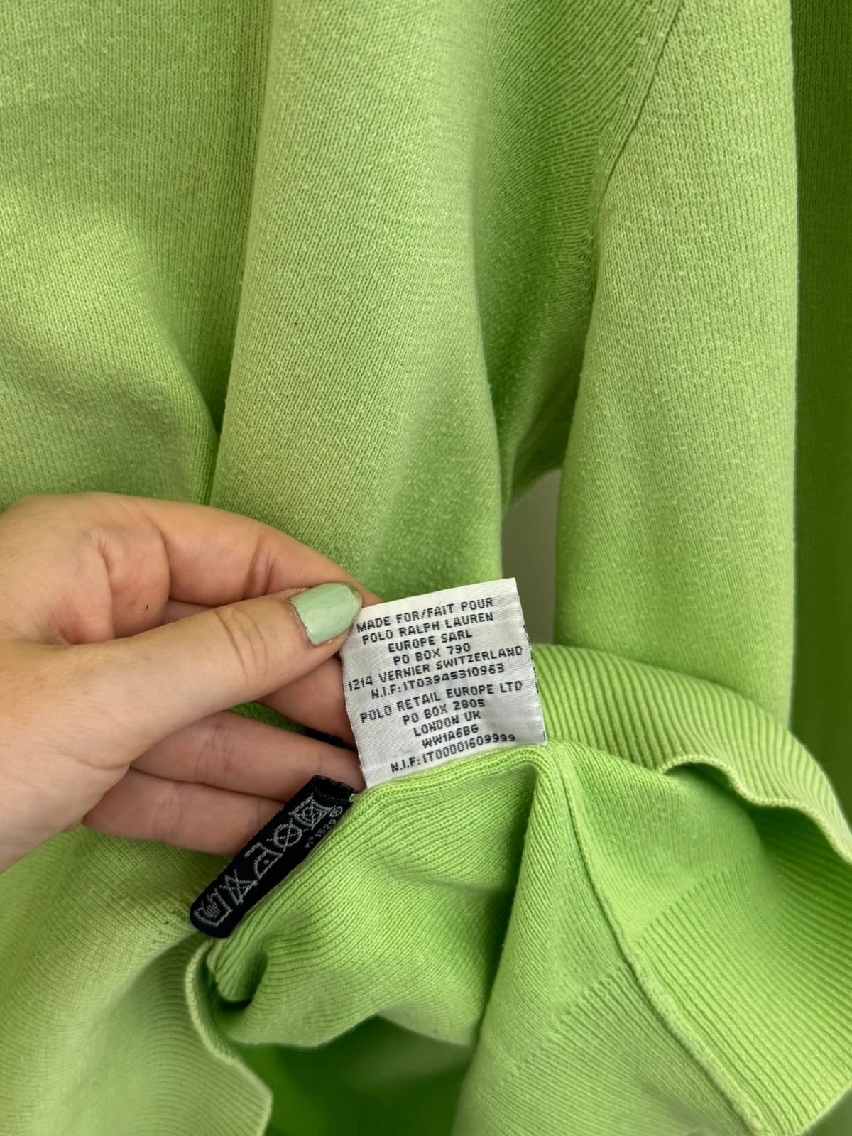 Pull col V Polo Ralph Lauren vert clair taille L - FP260749 - Photo 7/10