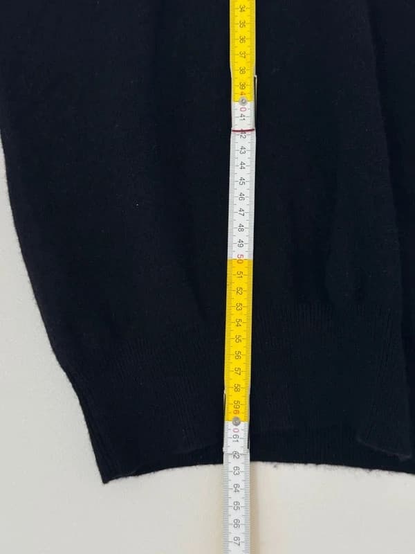 Πουλόβερ με V λαιμόκοψη Polo Ralph Lauren μαύρο μαλλί merino βιολετί λογότυπο μέγεθος M - FP260766 - Φωτογραφία 9/9