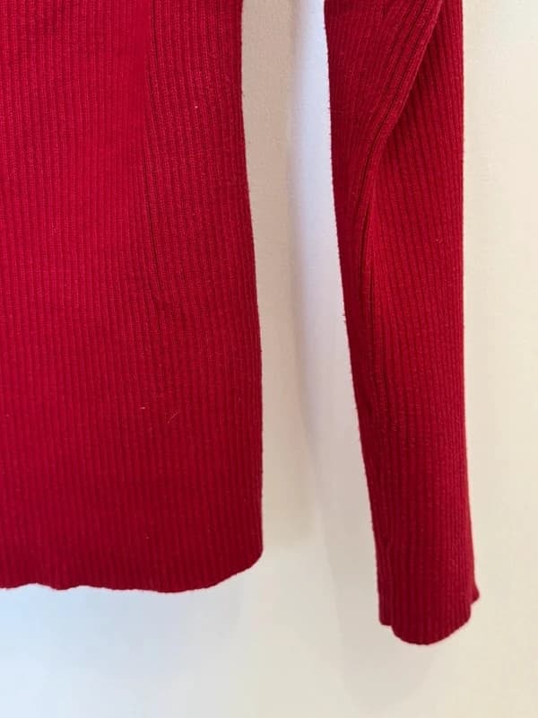 Pull côtelé Lauren Ralph Lauren rouge boutons dorés taille S/M - FP260754 - Photo 6/8